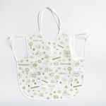 4967117 Фартук защитный 36х36 см., из клеенки с ПВХ покрытием, цвет белый с рисунком