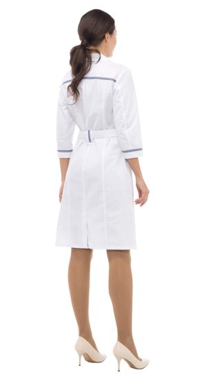 Халат женский "Кэтрин" LL1114 (белый/синий)