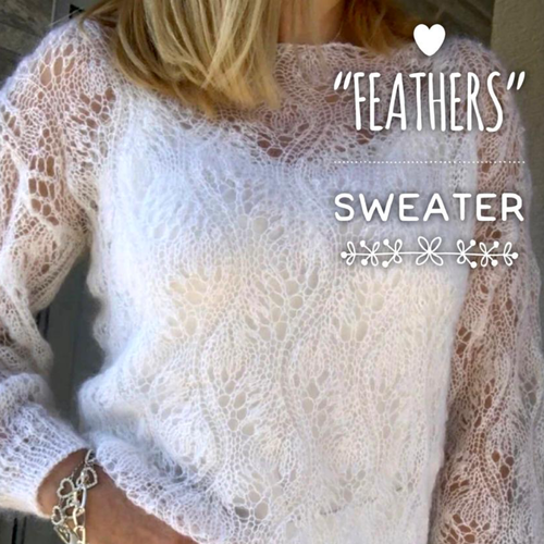 Инструкция по вязанию джемпера "Feathers"
