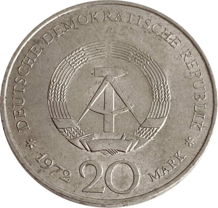 20 марок 1972 Германия «Фридрих фон Шиллер»