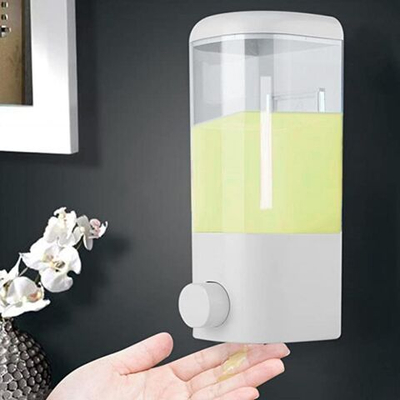 Белый механический диспенсер для антисептика или жидкого мыла (500 мл.) (Цвет: не задано)