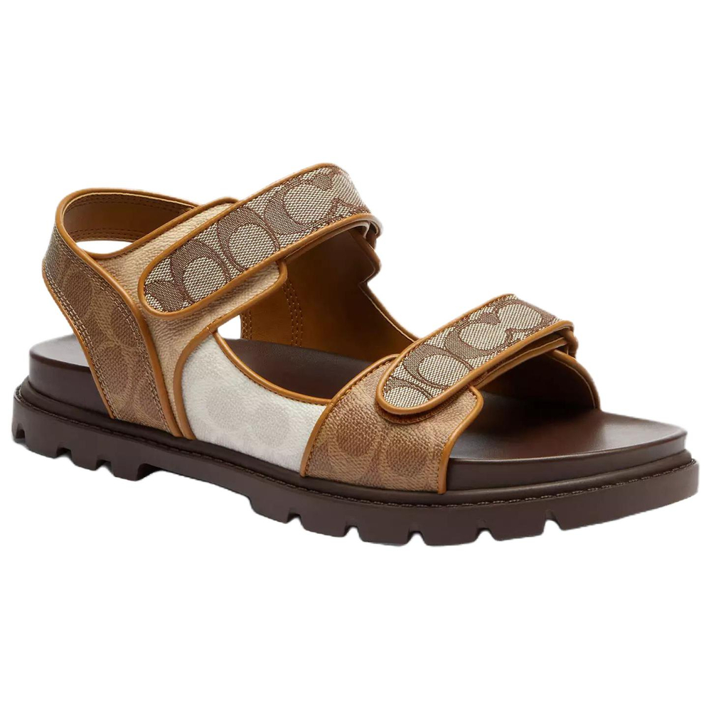 COACH One Strap Sandals Men"s Brown