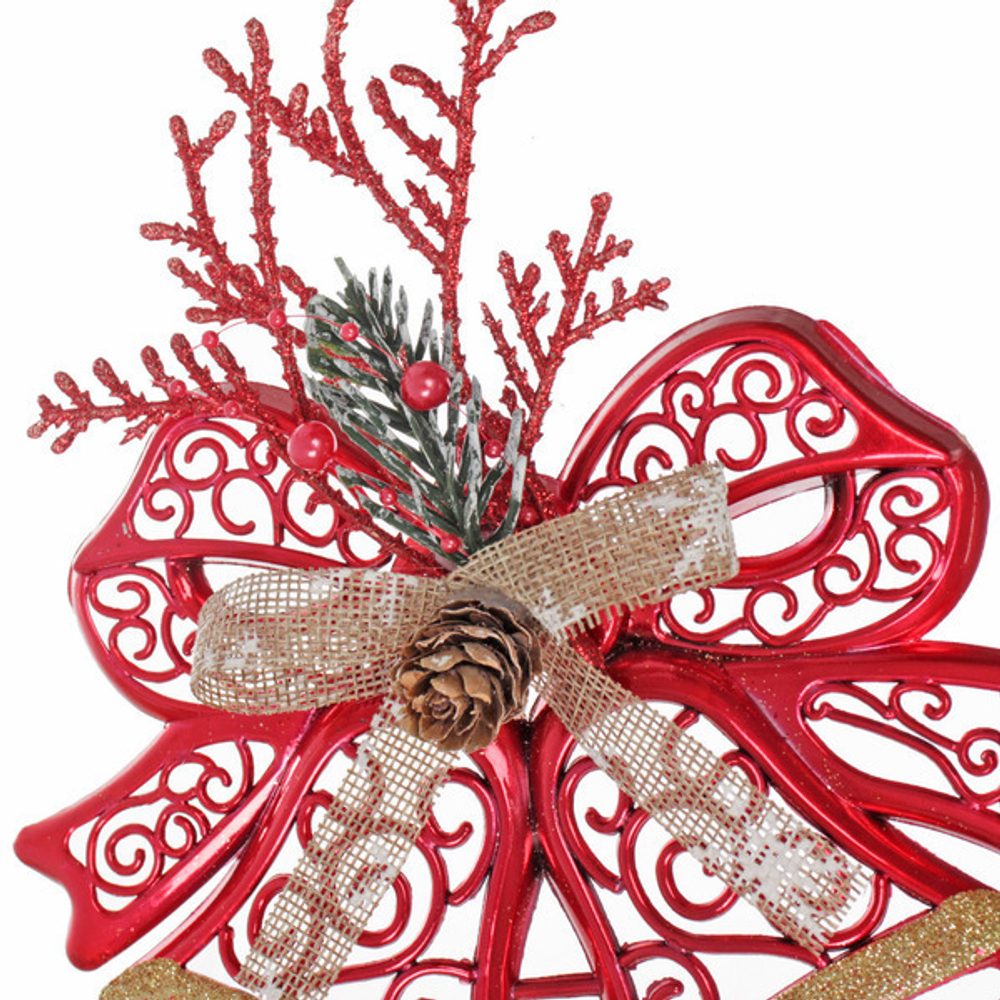 Украшение новогоднее «Сказочные переливы» 19*14 см, Красный