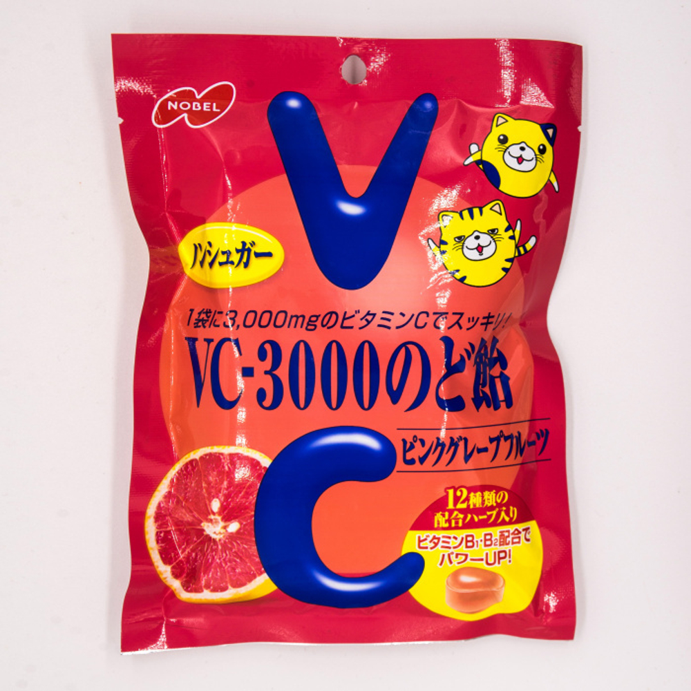 Леденцы Nobel VC- 3000 со вкусом грейпфрута, 90гр