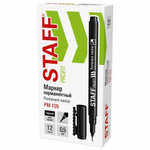 Маркер перманентный STAFF Profit PM-105, ЧЕРНЫЙ, тонкий металлический наконечник 0,5 мм, 152170