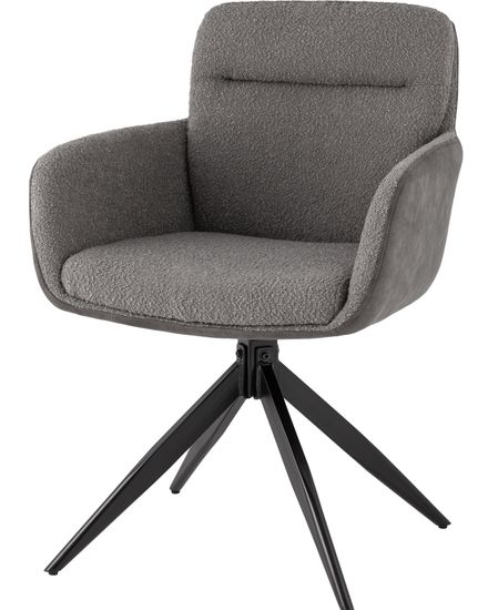 Стул обеденный Wick серый с серой экокожей