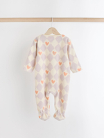 Комбинезон / Cлип флисовый для малышей Next N77-707, 2 шт., Кремовый, Серый