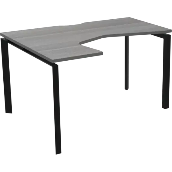 Стол эргономичный левый на металлокаркасе НТМП.П-040.ЛВ  1400x1000x750 Аргентум-МП