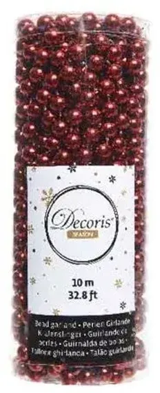 Пластиковые бусы Бисер 8 мм * 10 м красные, Kaemingk (000562)