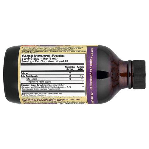 Zand, для хорошего самочувствия детей, сироп из бузины и меда, 118 мл (4 жидк. унции)