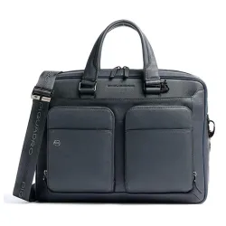 Сумка мужская Piquadro Black Square из натуральной кожи синяя (CA2849B3/BLU4) 2