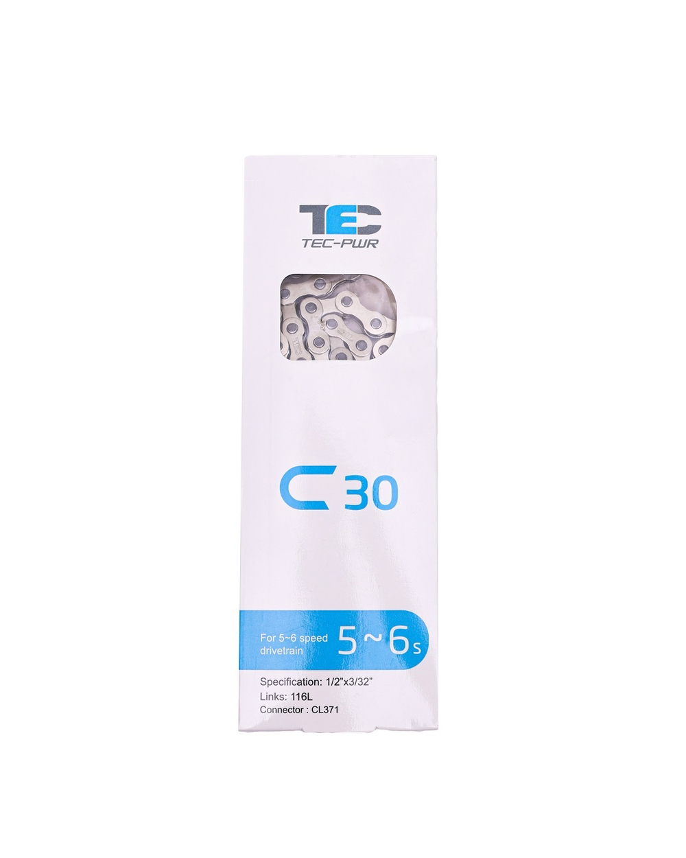 Цепь TEC C30 для 5-6 скоростей, 1/2" X 3/32" 112 звеньев, пин 7.3мм, с замком, коричневая
