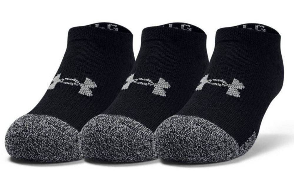 Теннисные носки Under Armour Youth HeatGear No Show Socks 3Pack - black/steel