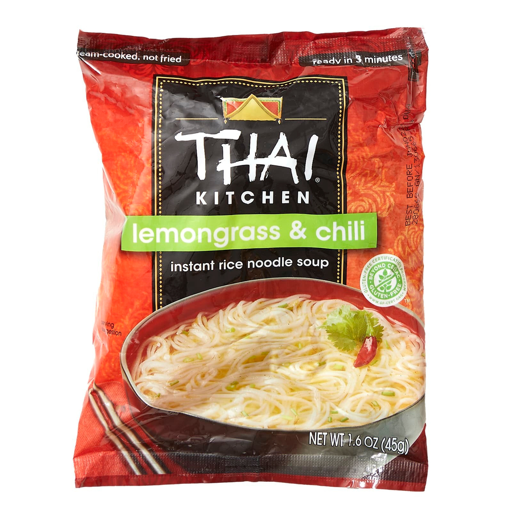 Thai Kitchen, суп с рисовой лапшой, лемонграсс и чили, 45 г (1,6 унции)