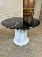 Круглый стол "Орион", черный мрамор