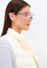 Спортивные очки с диоптриями 100% Speedcraft SL / Polished Translucent Grey / Rose Gold Mirror Photochromic