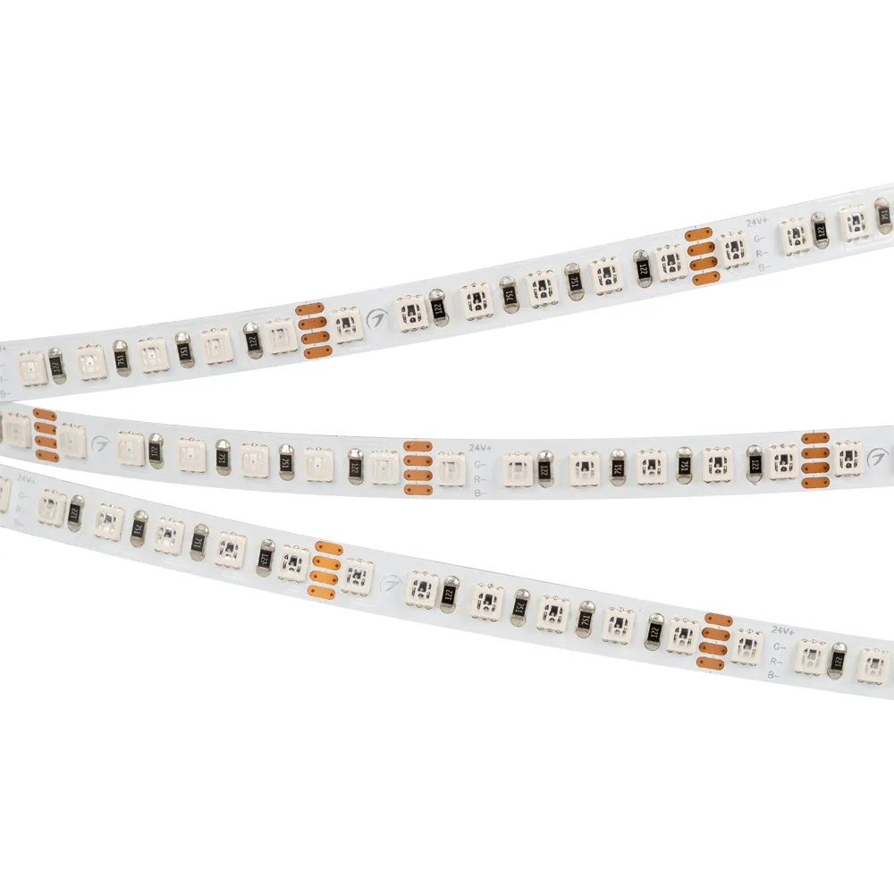 Светодиодная лента RT-G120-8mm 24V RGB (11 W/m, IP20, 3838, 5m) (Arlight, Открытый) 026832(2)