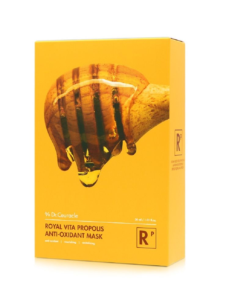DR.CEURACLE Royal Vita Propolis Антиоксидантная тканевая маска 30мл*10шт