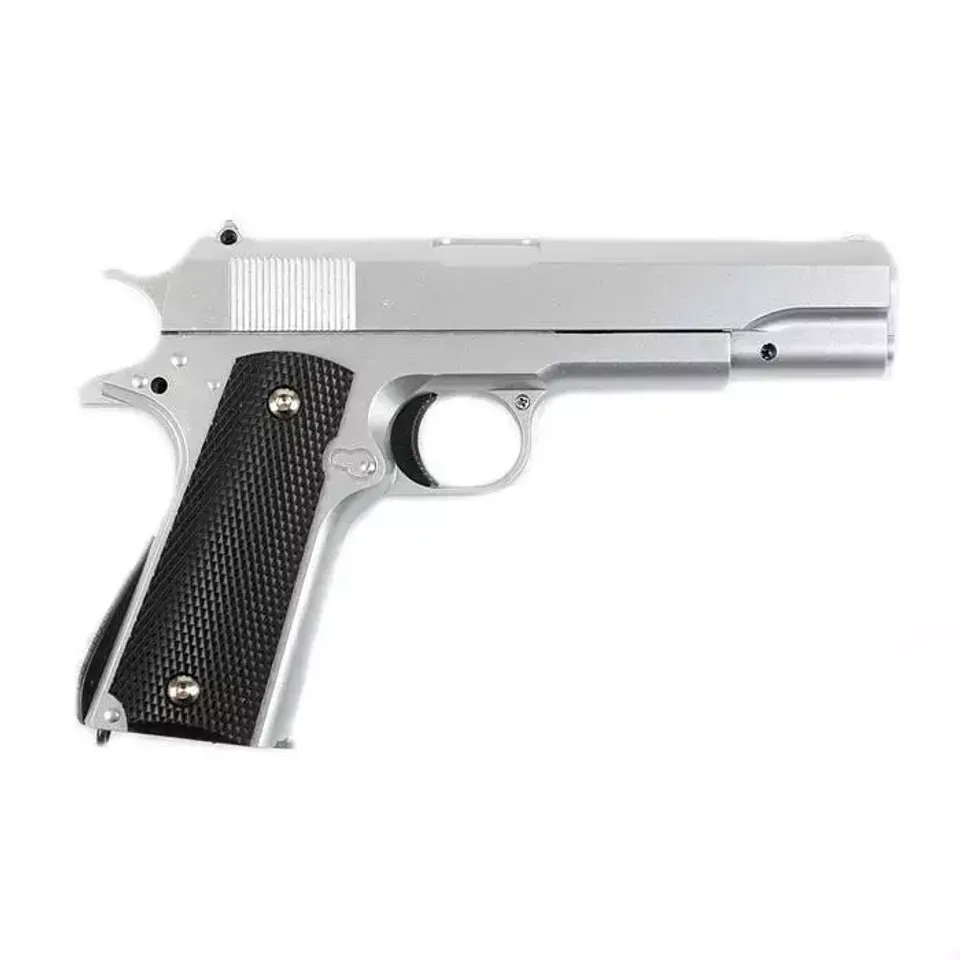 Пистолет пружинный Galaxy Colt 1911 G.13 серебристый