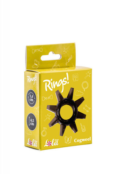 Эрекционное кольцо Rings Cogweel black (Цвет: черный)