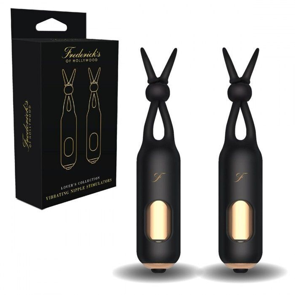 Черные вибростимуляторы для массажа сосков Vibrating Nipple Stimulators (Цвет: черный)