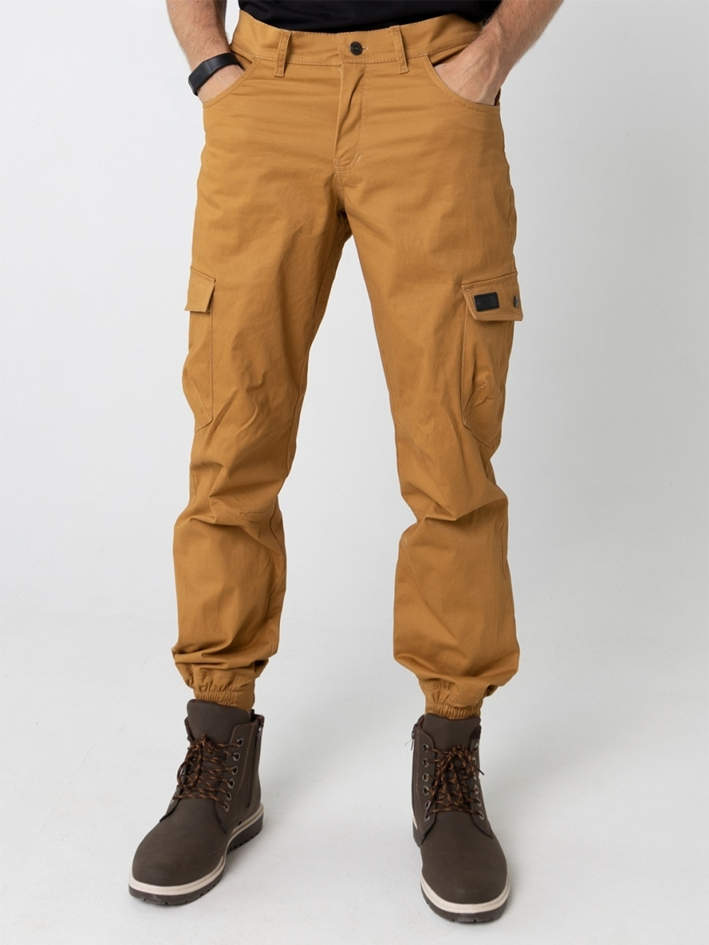 Брюки карго мужские горчичные Город Горький