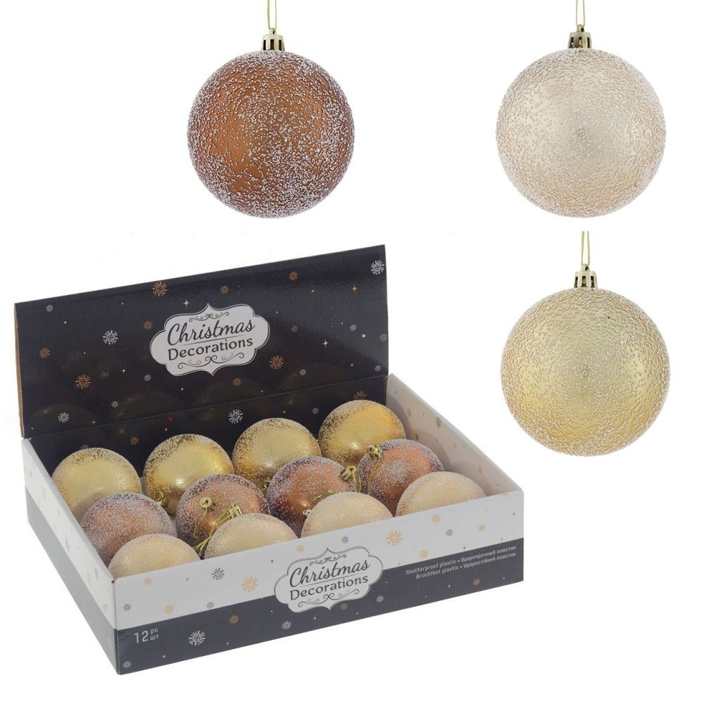 GAEM Набор из 12шт Украшение новогоднее "Шар", D 8 см, L35 W27 H8,5 см