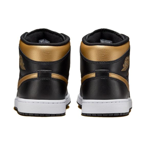 Jordan Air Jordan 1 Винтажные баскетбольные кроссовки MID Топ Черный/золотой Мужские