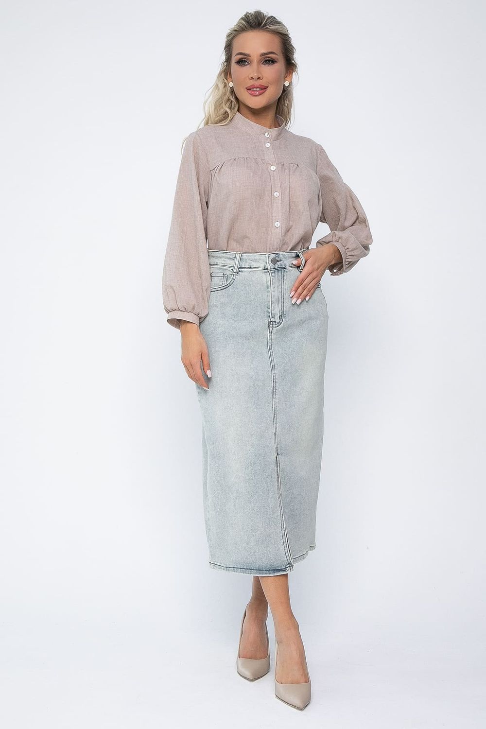 Юбка Мюнхен (голубо-зеленая) Ю13644-4М LT Collection