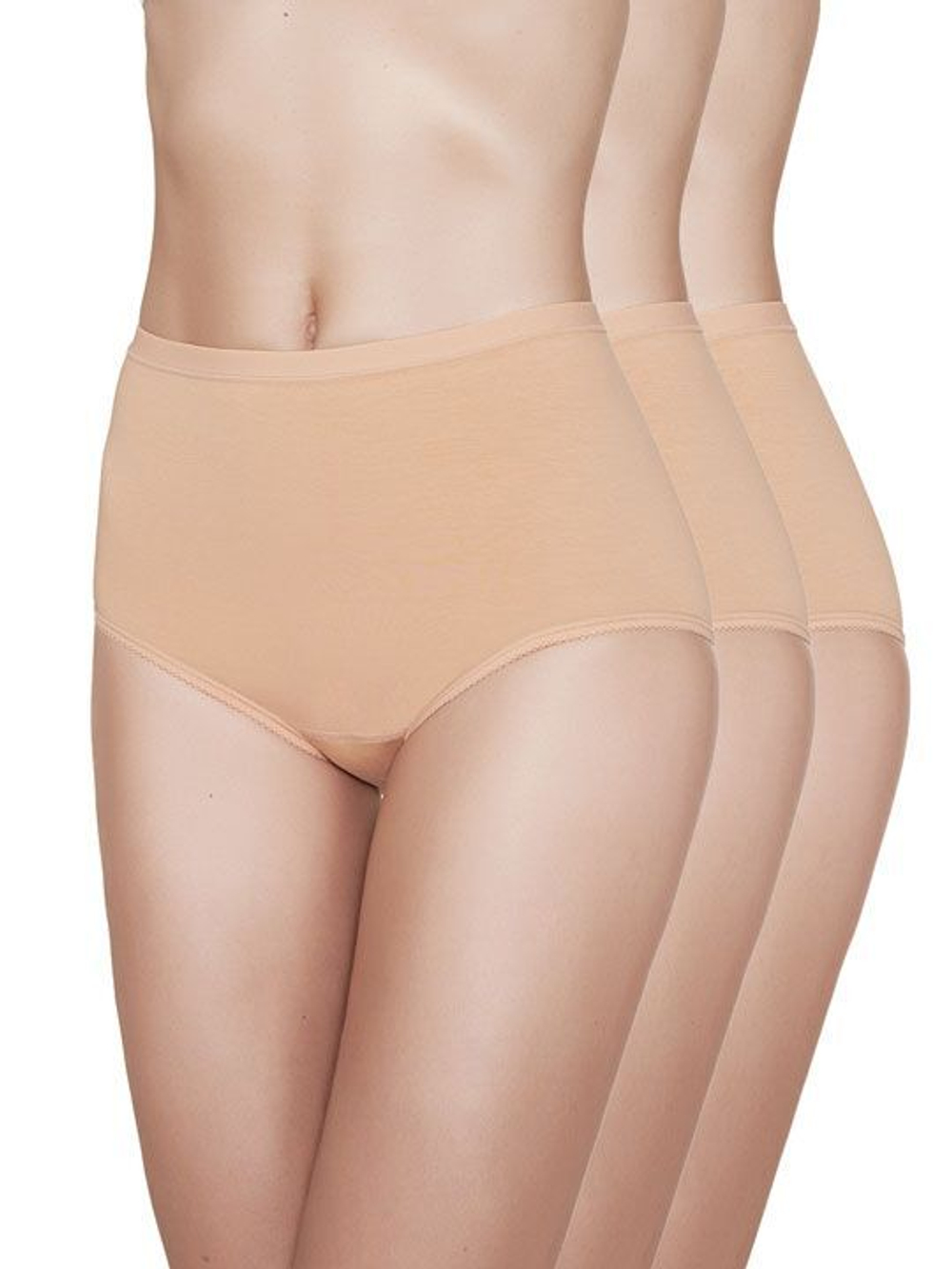 Набор из 3 высоких трусиков-слипов Esencial (Размер: XL) (Цвет: телесный)