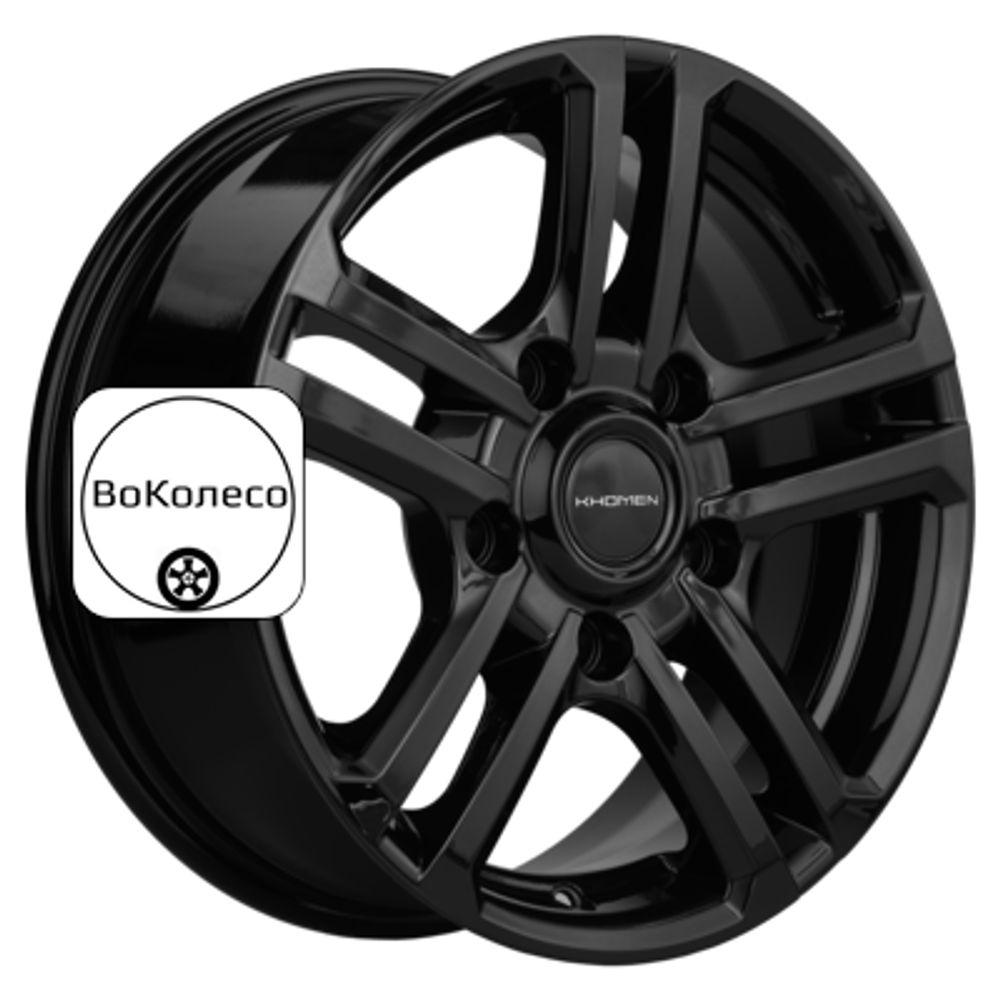 6,5x16/5x139,7 ET40 D98,5 KHW1602 (Niva 4x4) Black Khomen Wheels