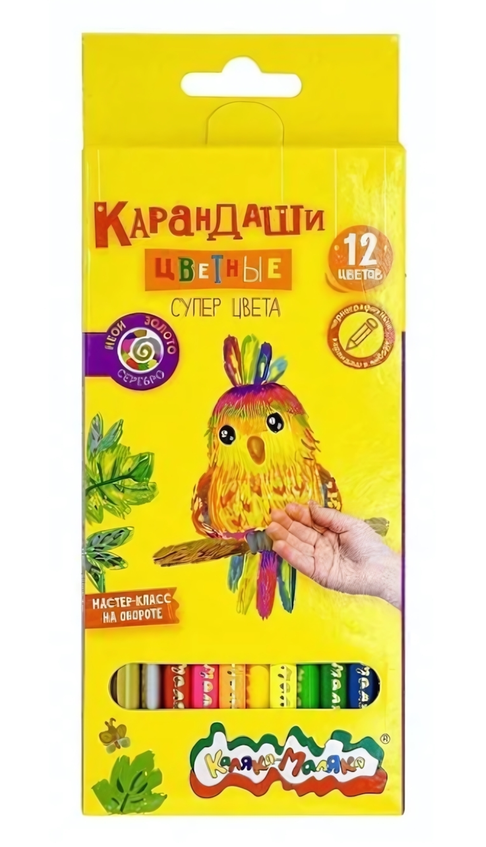 Карандаши 12цв. "Супер цвета" неоновые шестигран. (Каляка-Маляка)