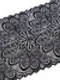 03-257 Кружево эластичное 17 см, павлин, черный