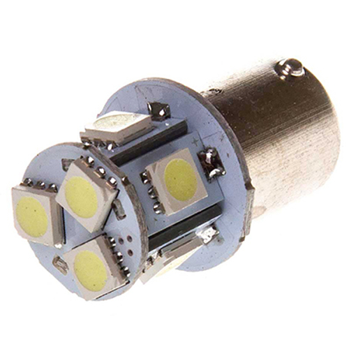 Лампа светодиодная 24V 21W металлический цоколь 1-конт. белый 8 SMD BA15s 2 шт. Skyway