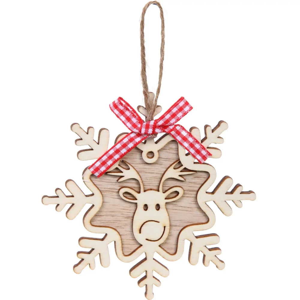 Подвеска «Снежинка - Олень» 11*11 см