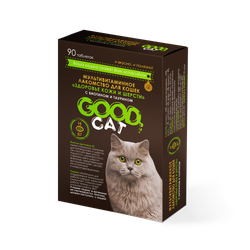 GOOD CAT Мультивитаминное лакомcтво для Кошек "Здоровье шерсти и кожи" 90 таб