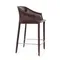 Полубарный стул Gio, коричневая кожа