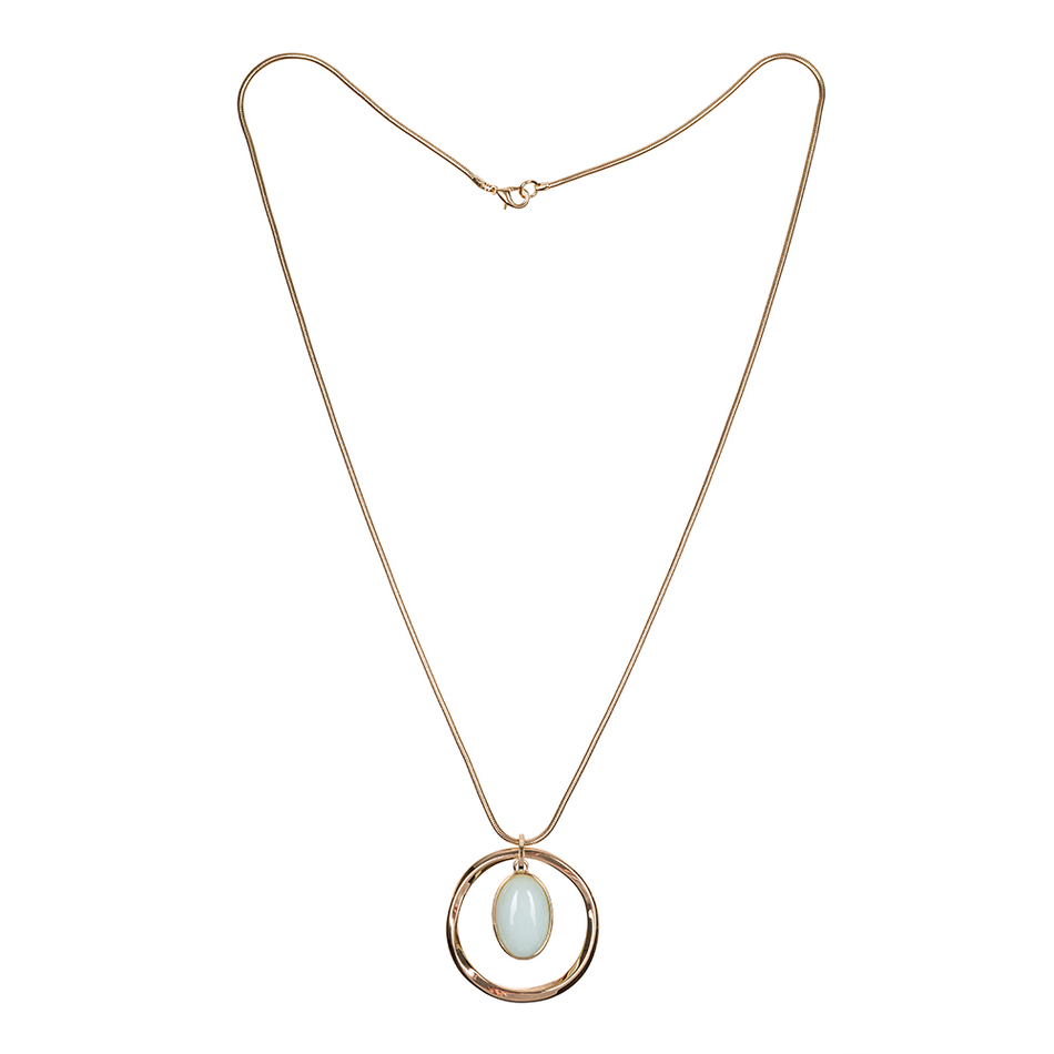 Колье Fiore Luna BLUE SKY AGATE LN5143 BL/G