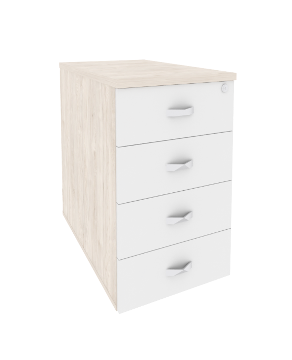 Тумба приставная 4 ящика узкая Onix Direct