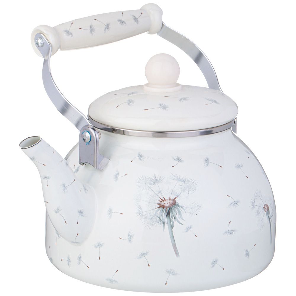 ЧАЙНИК AGNESS ЭМАЛИРОВАННЫЙ СЕРИЯ "DANDELION", 2,6 Л