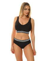 Раздельный купальник в спортивном стиле Ortygia (Размер: B/XXL) (Цвет: черный)