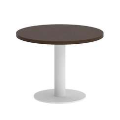 First Стол журнальный круглый KSJ-1 Венге Цаво/Металл Белый 600*600*450