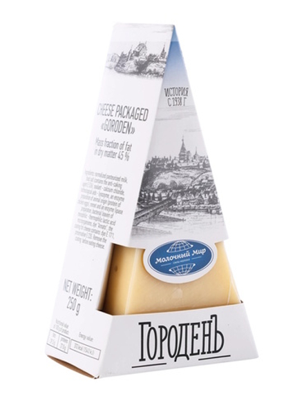 Сыр "ГороденЪ" 45% 250г. Молочный Мир