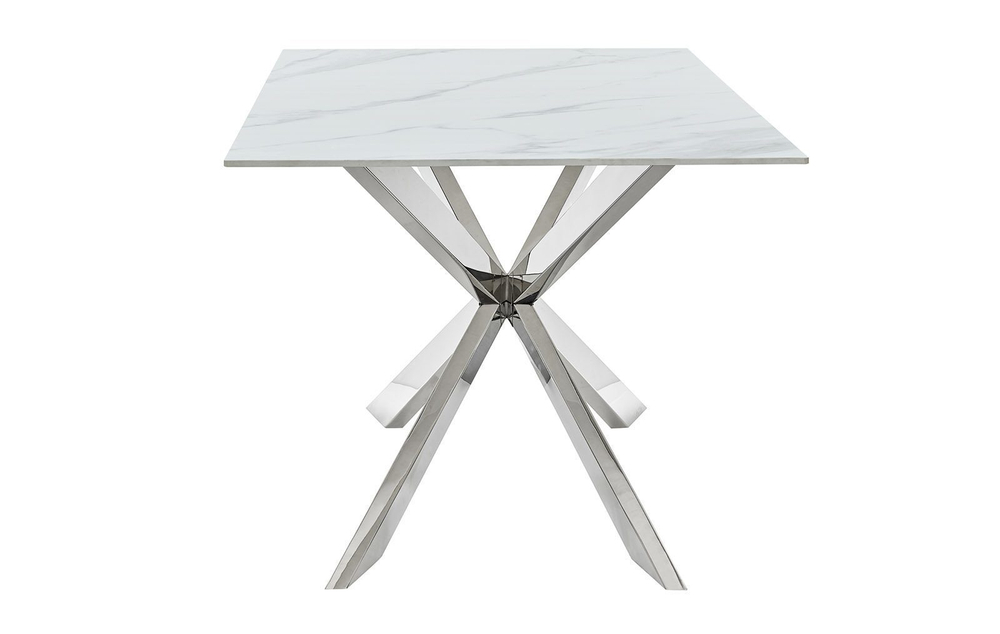 Стол T088 (180) камень белый матовый Calacata