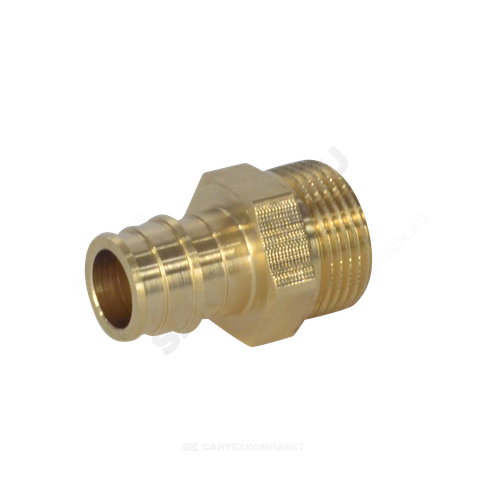 Муфта для PE-X труб радиальная латунь Дн 40х1 1/2" НР РОС GX107ACY077