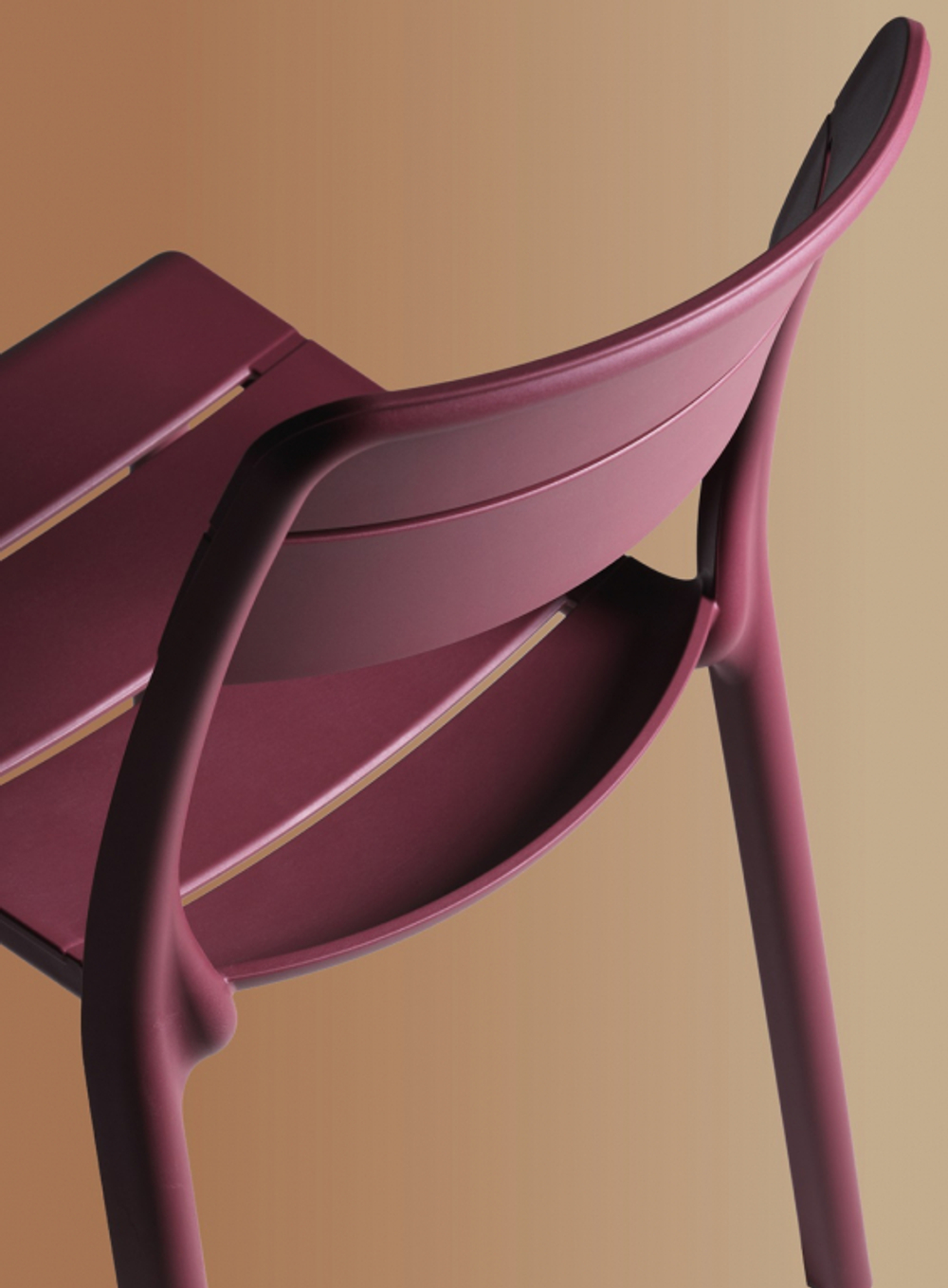 Стул пластиковый барный Nardi Cassia Stool, бургунди