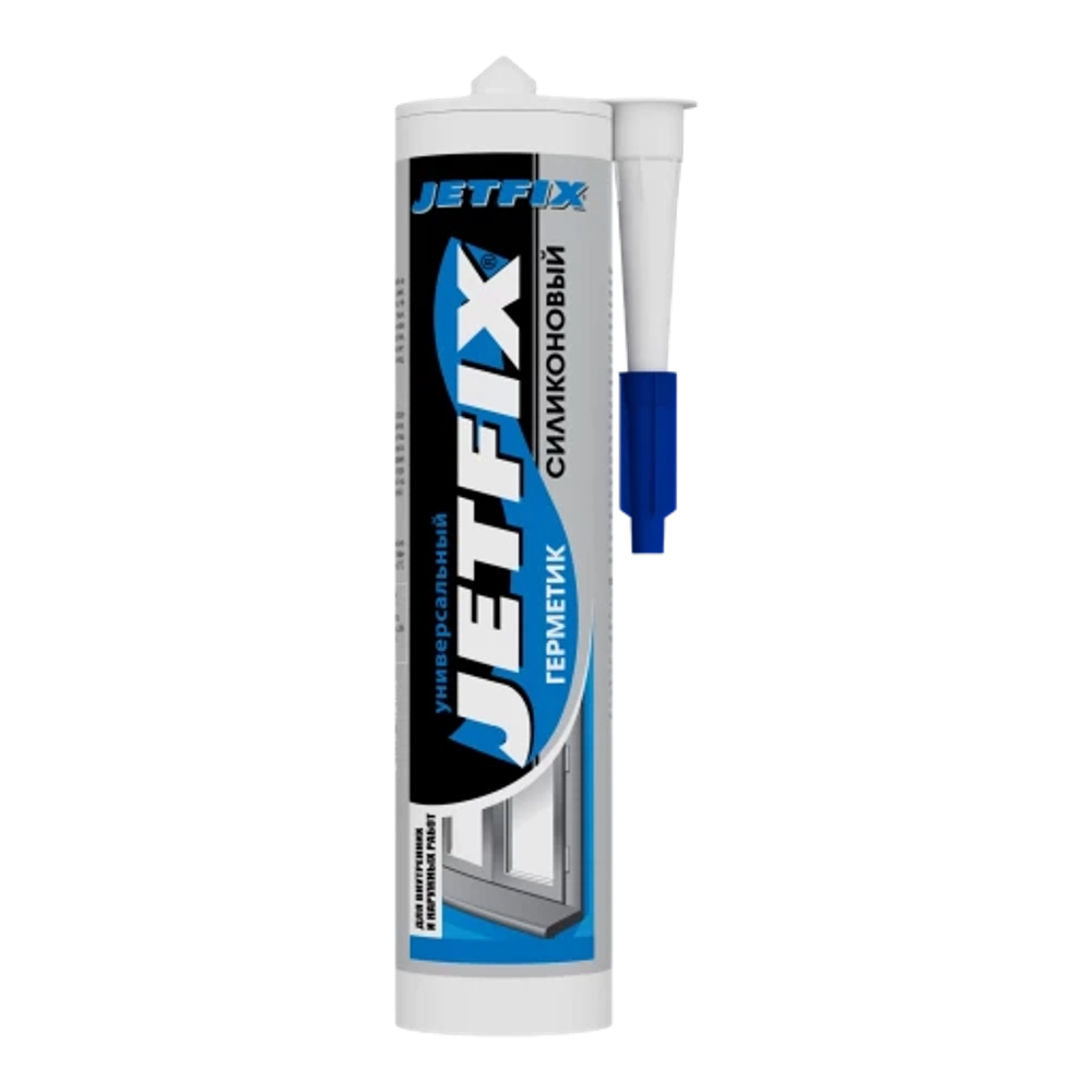 JETFIX Герметик силиконовый универсальный 280мл (Белый, RAL 9010)
