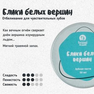 Зубная паста Голодный Леший "Блики белых вершин", Refill 50 мл