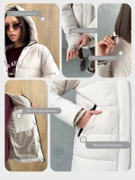 Куртка демисезонная с капюшоном удлиненная