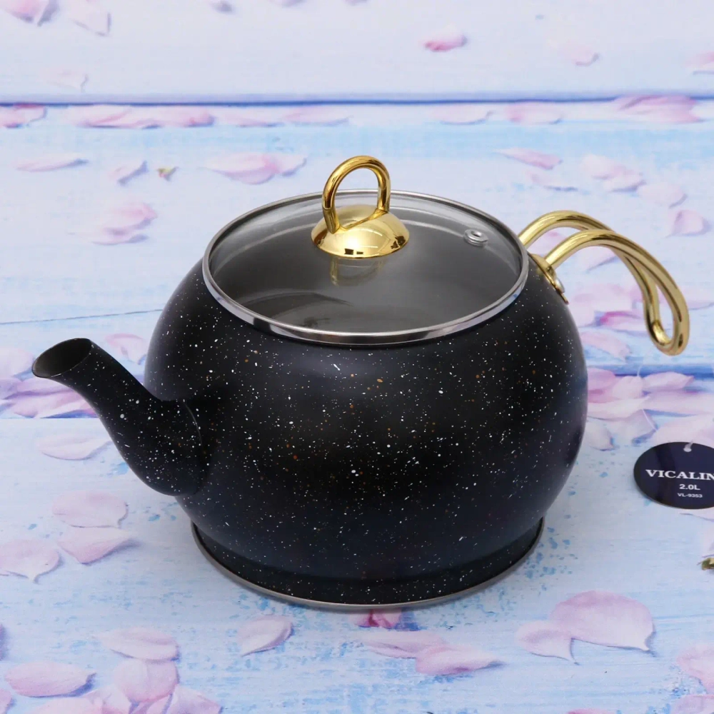 Чайник из нержавеющей стали 2л «Vicalina» турецкий черный VL-9353